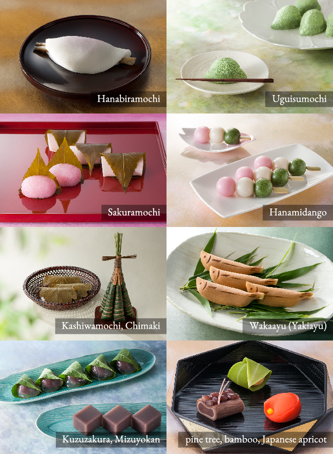 Wagashi have seasonal characteristics